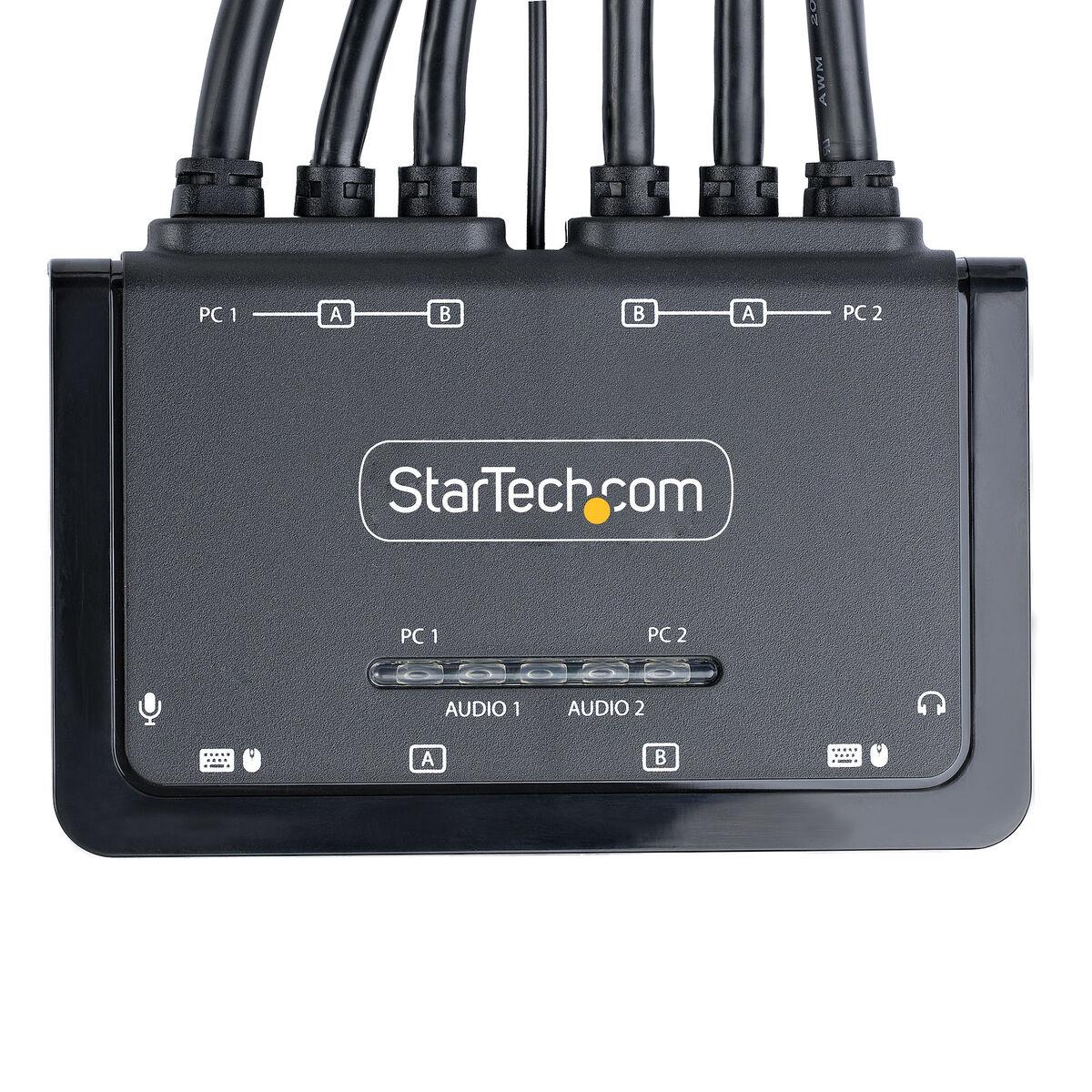 StarTech 2-Port Dual-Monitor DisplayPort Cable KVM Switch